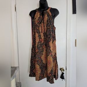 Mlle Gabriel Dress 1XL boho hippy sheath sleeveless floral multi color